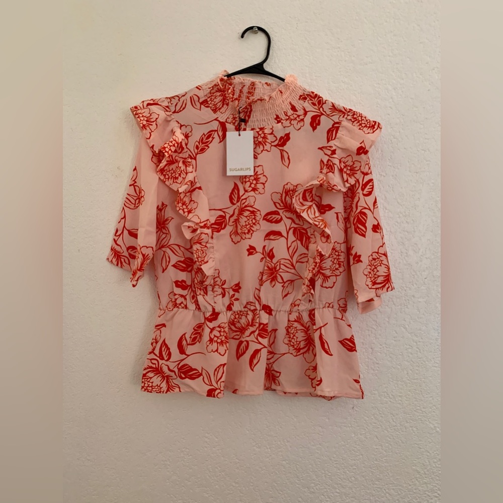 Floral cute blouse 💜💗💜